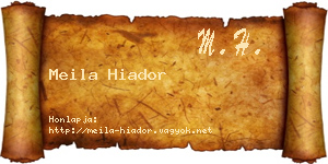 Meila Hiador névjegykártya